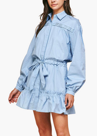 Reese Tiered Button-Down Dress