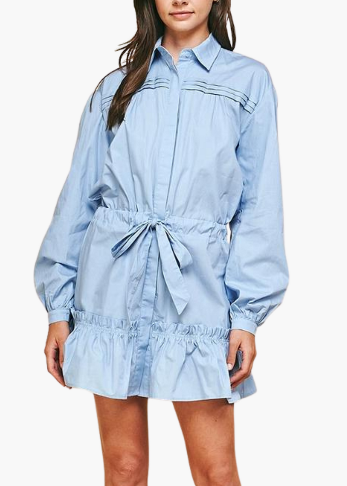 Reese Tiered Button-Down Dress