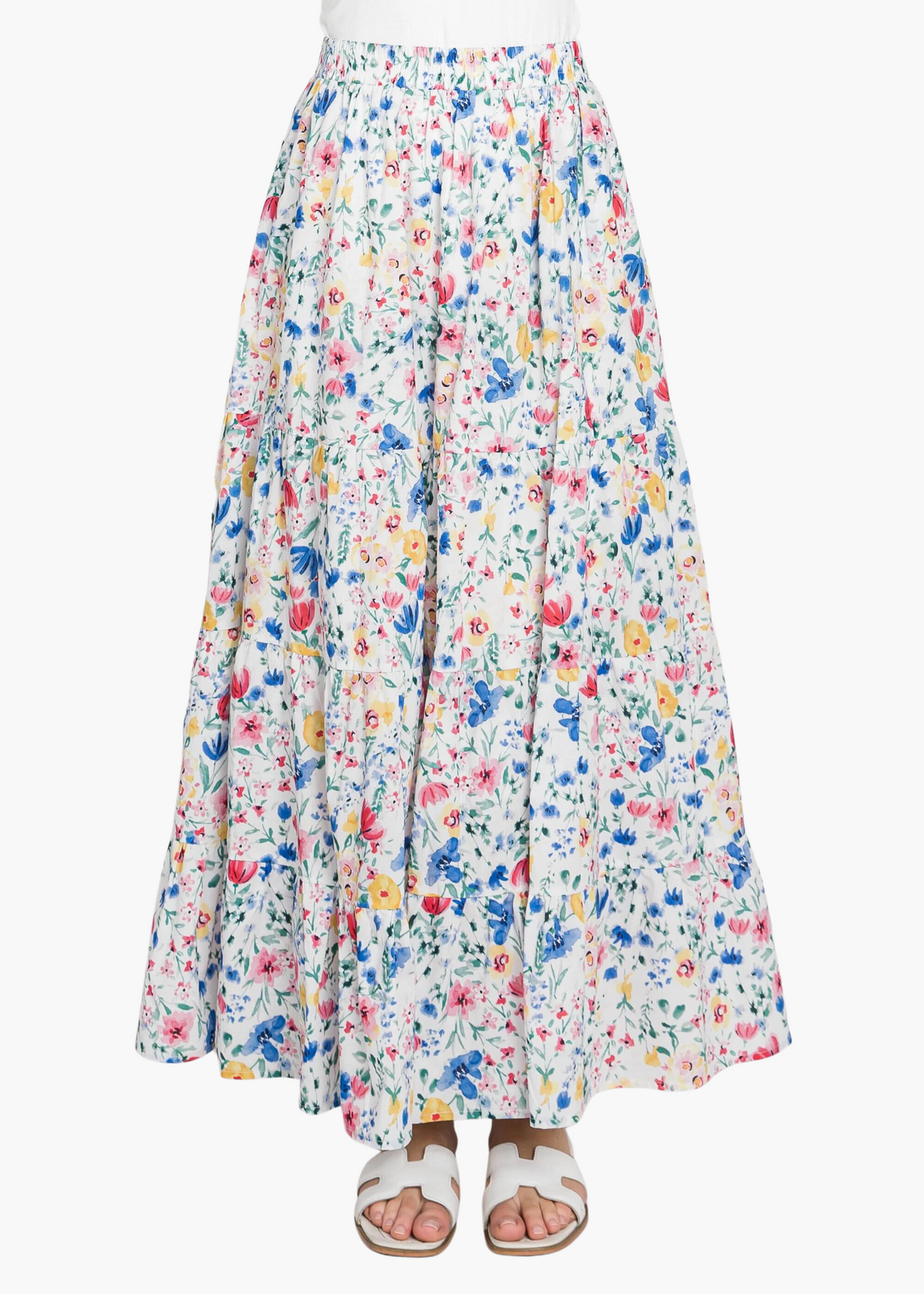 Summer Floral Maxi Skirt