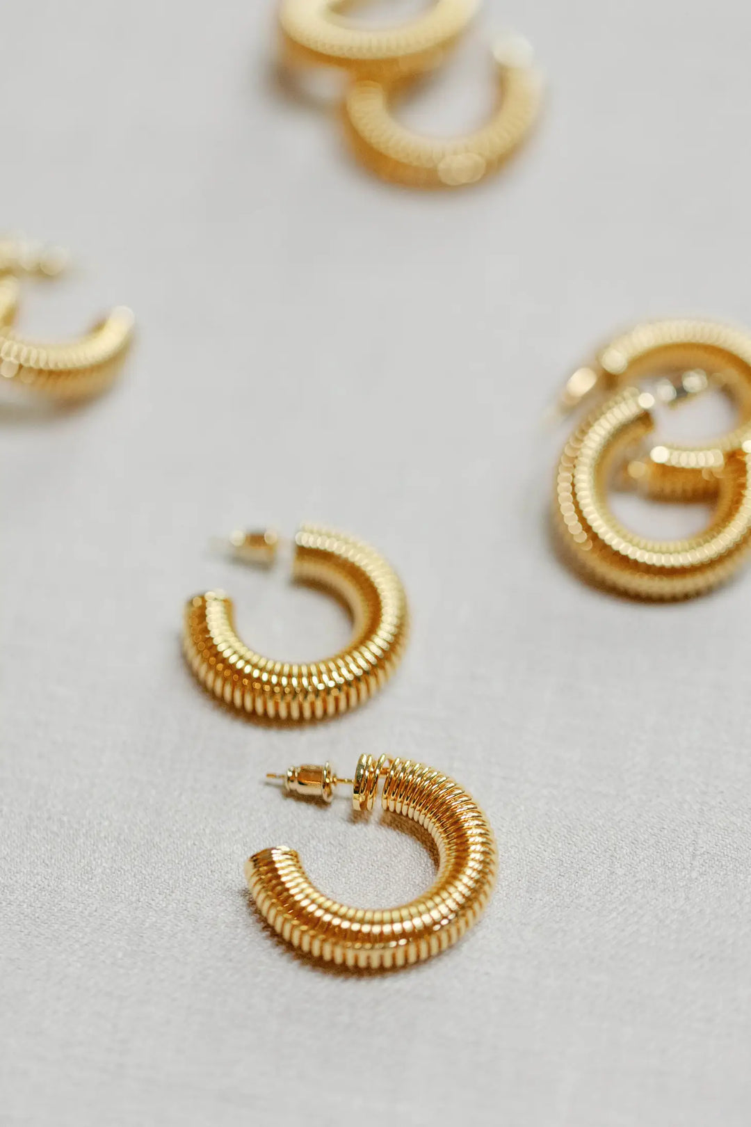 Gold Coil Hoops