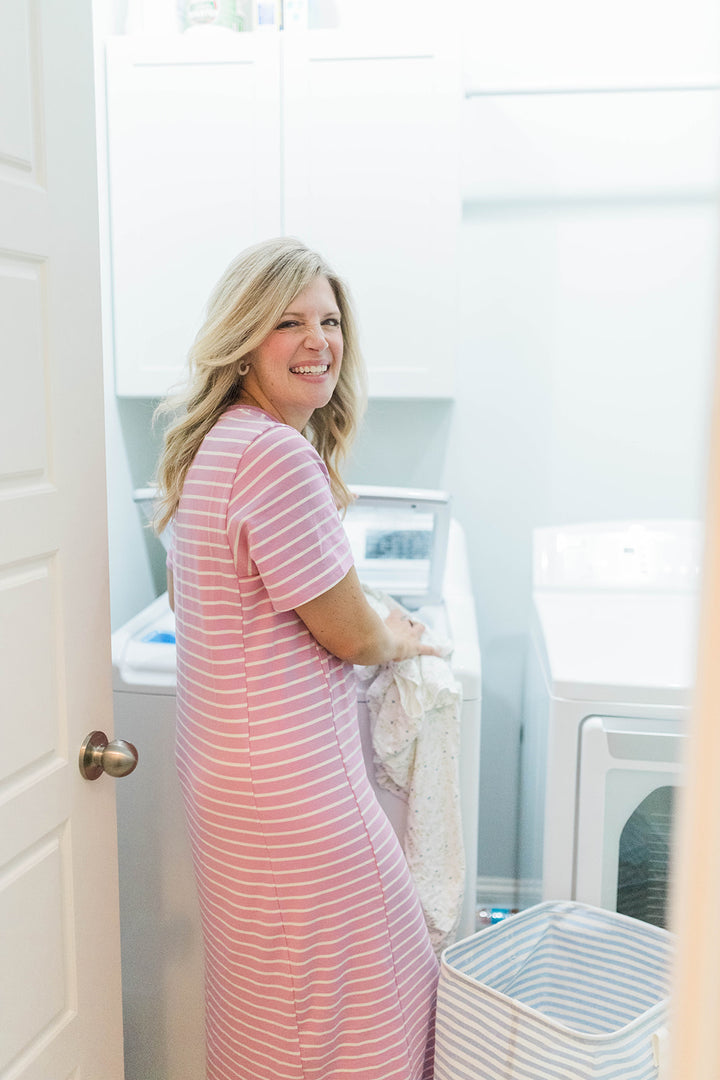 Briar Striped Dress in Lilac