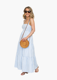 Iris Gingham Eyelet Maxi
