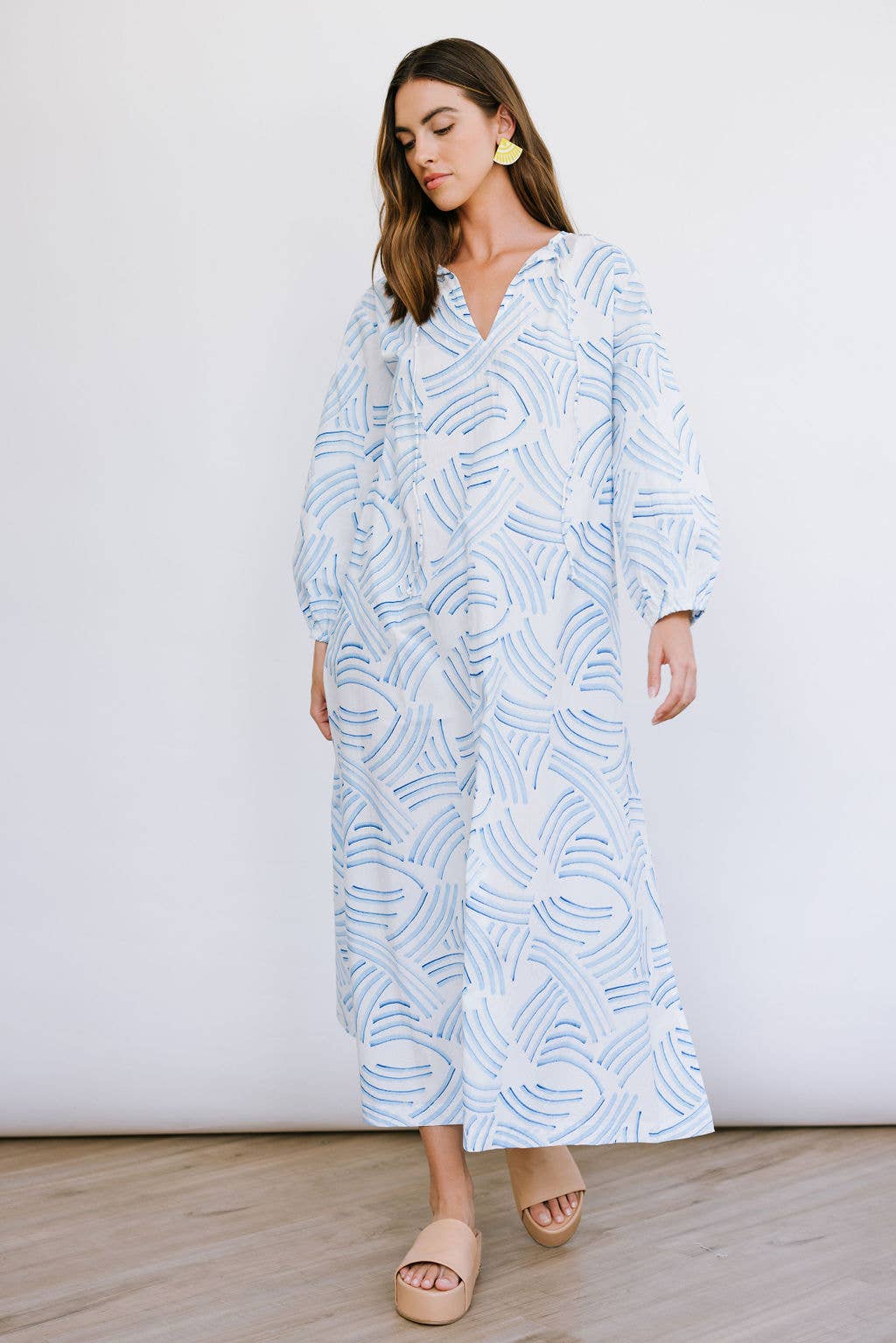 Sienna Dress in Shark Stripe